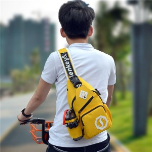 Outdoor sports chest bag, new fashion Oxford cloth chest bag, waterproof and wear-resistant young canvas straddle backpack model DL-X333