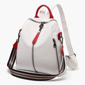 Women’s advanced sense Backpack New Fashion Leather Backpack leisure simple soft leather schoolbag model GHNSSJB021