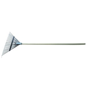 Round spade flower planting tool fallen leaf harrow steel wire harrow raking grass harrow wood handle stainless steel telescopic handle GHLT9009