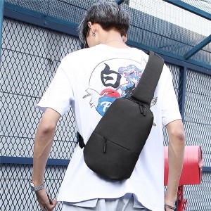 Outdoor sports chest bag, new fashion Oxford cloth chest bag, waterproof and wear-resistant young canvas straddle backpack model DL-X371