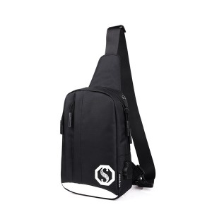 Outdoor sports chest bag, new fashion Oxford cloth chest bag, waterproof and wear-resistant young canvas straddle backpack model DL-X351