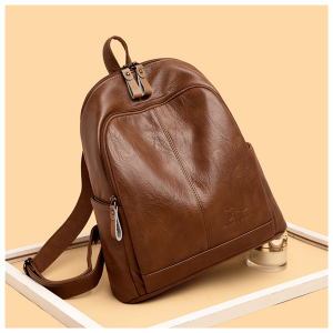 Women’s advanced sense Backpack New Fashion Leather Korean women’s casual simple soft leather backpack model dl-002