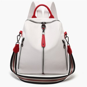 Women’s advanced sense Backpack New Fashion Leather Backpack leisure simple soft leather schoolbag model GHNSSJB021
