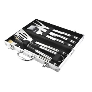 Factory Price 6 Pcs in Aluminum Case BBQ Tools Set Outdoor Barbecue Grill Utensils BBQ Tool Set