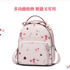 Women’s advanced sense Backpack New Fashion Leather Backpack leisure simple soft leather schoolbag model GHNSSJB009