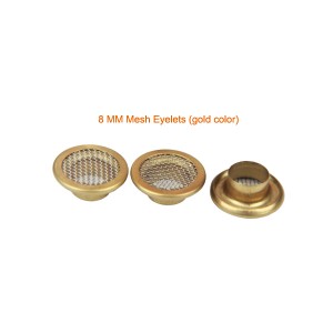 8mm Gold Color Mesh Eyelets