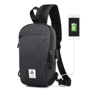 Outdoor sports chest bag, new fashion Oxford cloth chest bag, waterproof and wear-resistant young canvas straddle backpack model DL-X373