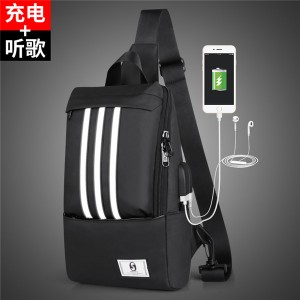 Outdoor sports chest bag, new fashion Oxford cloth chest bag, waterproof and wear-resistant young canvas straddle backpack model DL-X388