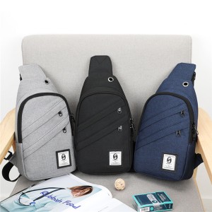 Outdoor sports chest bag, new fashion Oxford cloth chest bag, waterproof and wear-resistant young canvas straddle backpack model DL-X396