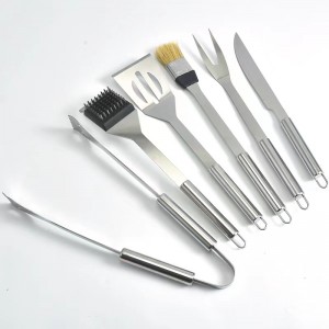 Factory Price 6 Pcs in Aluminum Case BBQ Tools Set Outdoor Barbecue Grill Utensils BBQ Tool Set