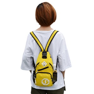 Outdoor sports chest bag, new fashion Oxford cloth chest bag, waterproof and wear-resistant young canvas straddle backpack model DL-X383